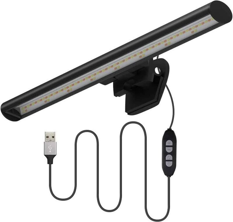 LED-USB-Laptop-Bildschirmlampe, 10 Helligkeiten, 3 dimmbares Licht, verhindert Blendung, verstellbare E-Lese-/Büro-Arbei...
