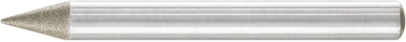 Diamant-Schleifstift Spitzkegel Ø6x30° SchaftØ6 mm D64 (fein) zum Anfasen/Entgraten/Senken - Pferd