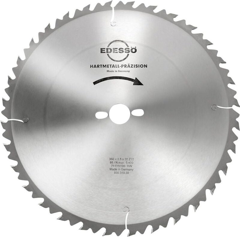 EDESSÖ Bausäge - HW Kreissägeblatt für den harten Einsatz, HW 350x3,5/2,5x30 Z=32 LWZ