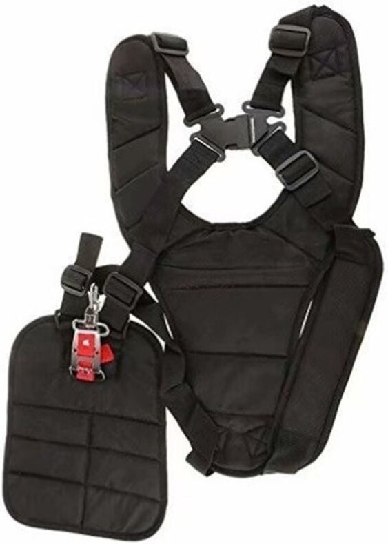 Shining house Geschirr mit doppelt gepolstertem Schultergurt, Sicherheitsknöpfen, Riemen für Freischneider, Rasenmäher u...