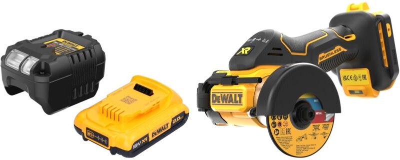 Dcs 438 D1 Akku Multimaterialschneider 18 v 76 mm Brushless + 1x Akku 2,0 Ah + Ladegerät - Dewalt