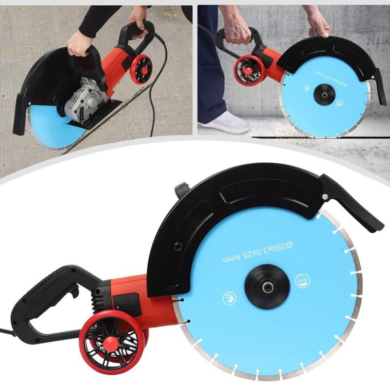 Senderpick - Elektrische Betonsäge Betonsäge Kreissäge mit Sägeblatt und Umlenkrolle