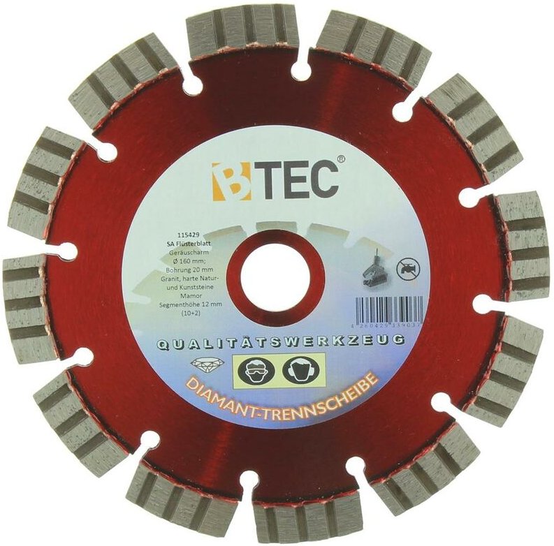 Diamant Tauchsägeblatt ø 160 mm Bohrung 20 mm