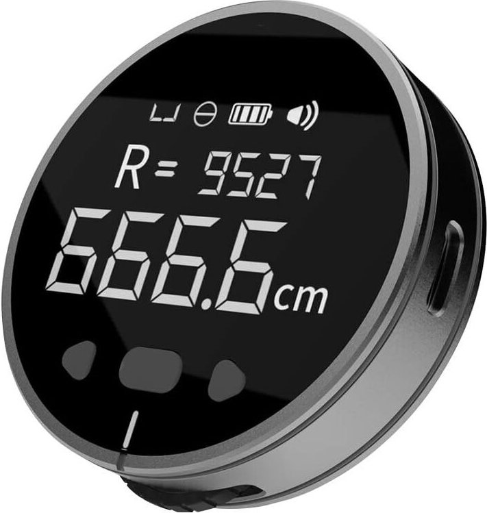 Fitags - Elektronisches 8-in-1-LCD-Lineal, 99 m hochpräziser Entfernungsmesser, Längenmesswerkzeug für die Tasche, langl...