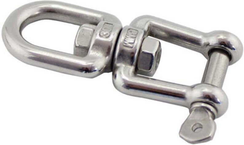 1 Stück Drehgelenk aus Edelstahl 304, Marine-Festmacherverbinder, 6 mm Ankerkette, für Segelboote und Motorboote