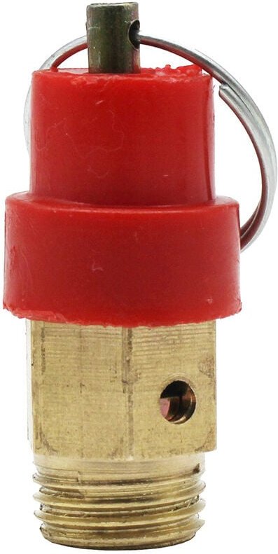 Thumbnail - Sicherheitsventil Luftkompressor Druckbegrenzungsventil G1/4 männlich 8 kg Einstelldruck rote Kappe 1 Packung
