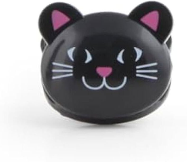 Clip für Taschen - Kikkerland - Set von 6 - Schwarz und Rosa - Katzen Design - Praktisch und ästhetisch