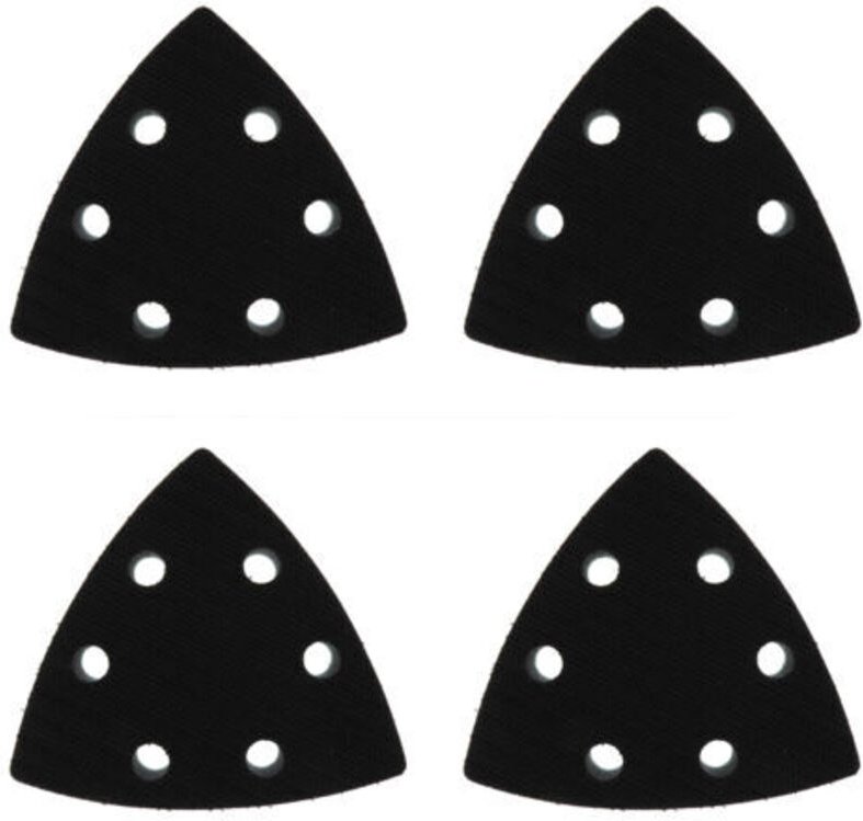 Set mit 4 Polierpads für Dreieckschleifer 90 x 90 mm, dreieckige, weiche Schwammpolierpads mit 6 Löchern, geeignet für a...