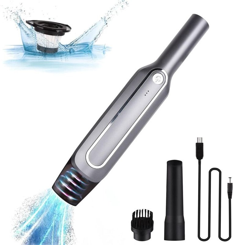 Cordless Handheld Vacuum Cleaner, 6000Pa Portable Cordless Handheld Vacuum Cleaner, 2000mAh Rechargeable Car Vacuum Clea...
