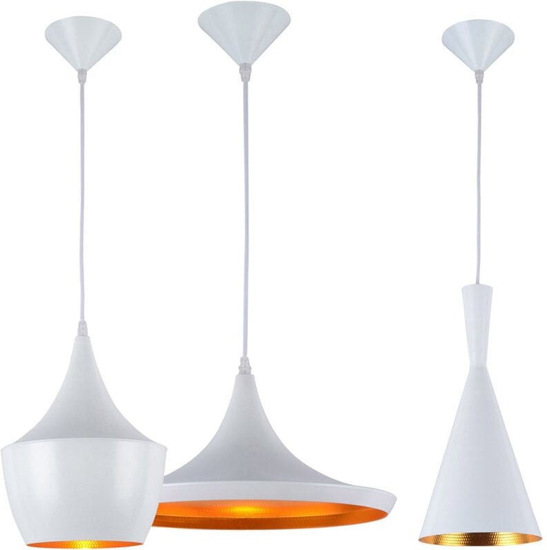 3er-Pack Hängeleuchten für die Decke - Industriedesign - Extensive Weiß