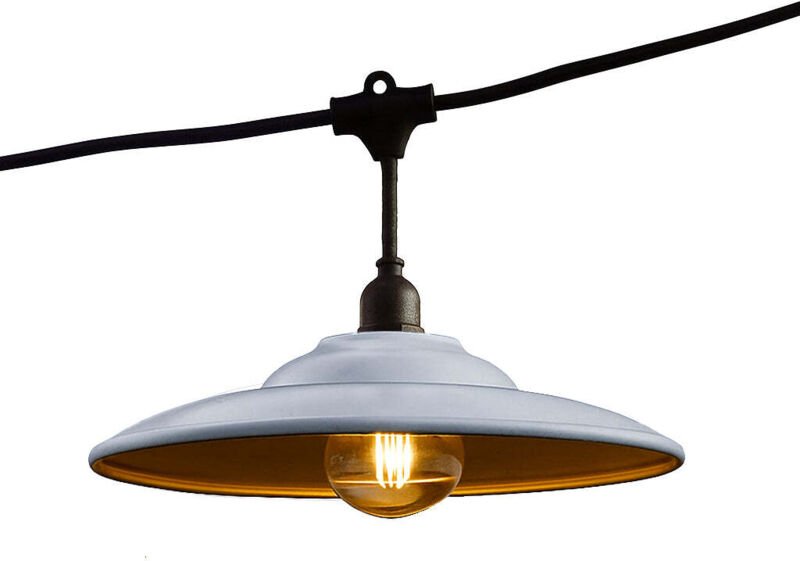 Lumisky - Lichterkette Stahl Hut bowl galva 6m 10xe27