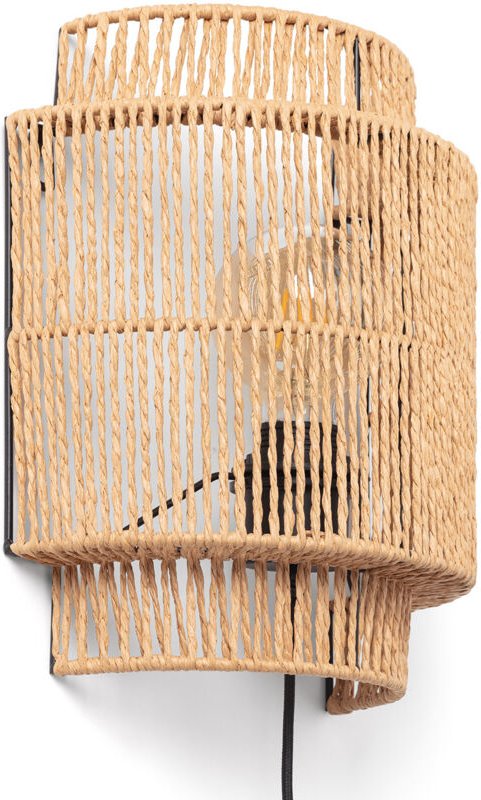 Wandleuchte aus Rattan Kirito Natürlich