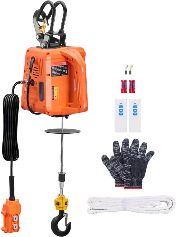 Mophorn - 3-in-1 elektrische Hebewinde, 1100 lbs Tragkraft, tragbare 1500 W-Kraftwinde. Mit einer Hubhöhe von 30 Fuß und...