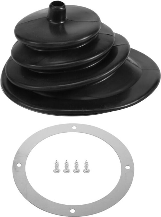 Tlily - Für Mr Gasket 1651 Schaltmanschette, klein, rund, schwarz, Gummi, 5,250 Zoll Platte, Schalthebel, Schaltknauf, A...