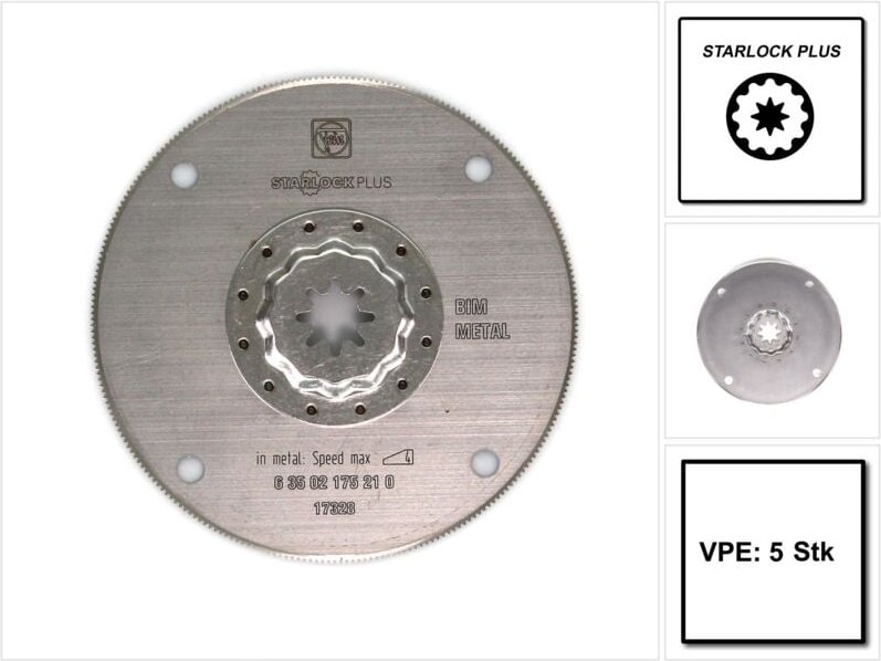 HSS-Sägeblatt rund StarLockPlus ø 100 x 0,7 mm 5 Stk - Fein