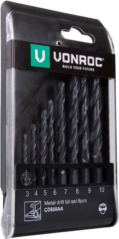 HSS-Metallbohrer – 8 Stück, universell – 3 bis 10 mm