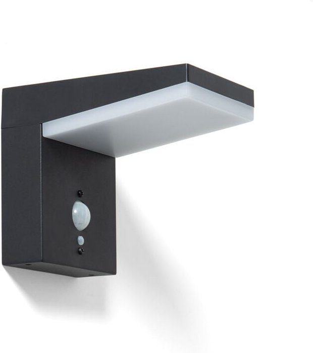 Efectoled - led Wandleuchte Außen Solar 5W Aluminium mir Bewegungssensor Edwan Schwarz