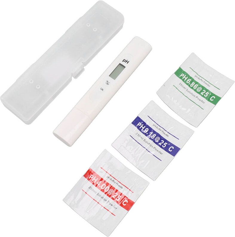 Hochempfindliches pH-Messgerät mit Flüssigkeitsschutz und LCD-Anzeige – 300 mAh – Stiftform – 0,01 Genauigkeit – Inklusi...