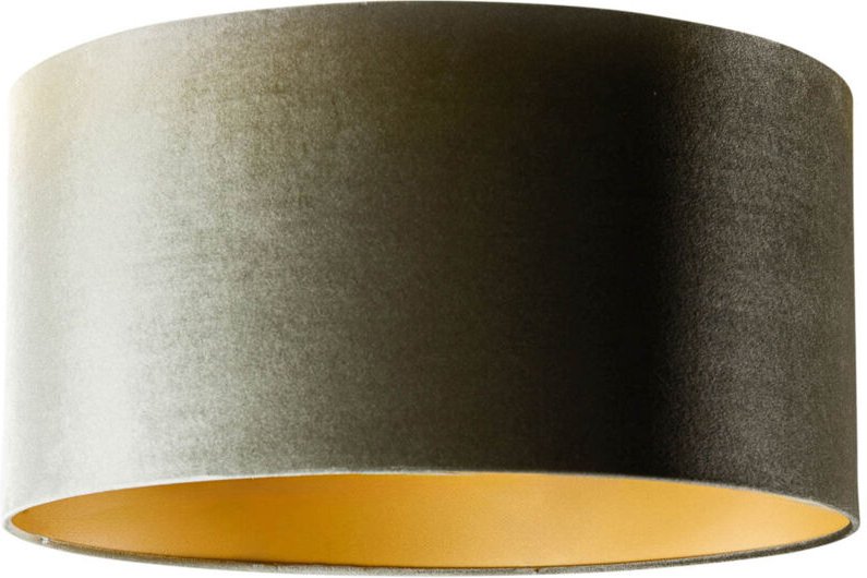 Samtlampenschirm grün mit goldener Innenseite 50/50/25
