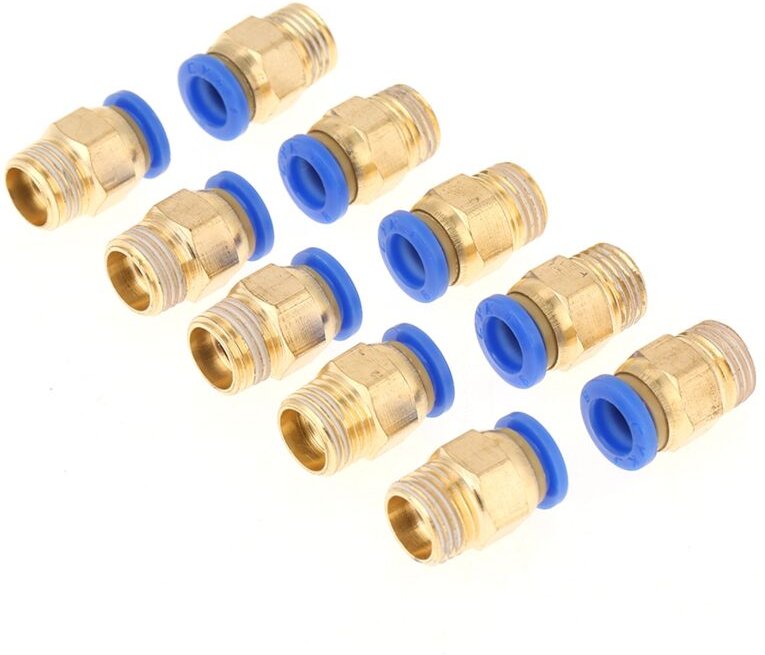 Packung mit 10 pneumatischen Schnellkupplungen, 8-mm-Adapter, 1/4-Zoll-BSP-Gewinde