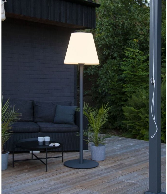 Stehlampe Garden Light Kreta, 187 x 50 cm, Grau, Outdoor, IP65