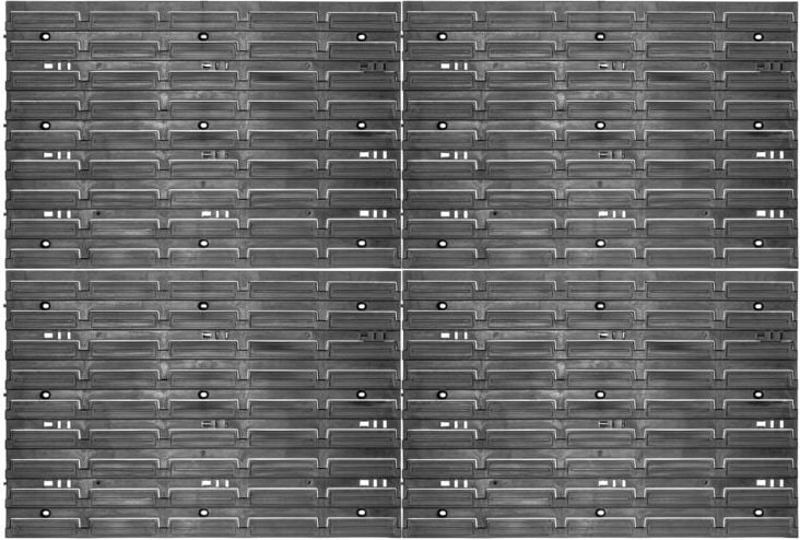 KADAX Werkstattwandregal, aus Kunststoff, Wandregal, Wandplatten, 116 x 39 cm