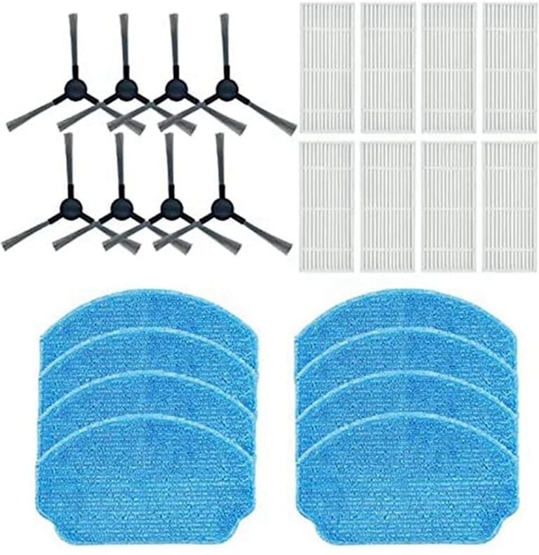 Ersatzfilter-Seitenbürsten-Mopp-Pad-Set, kompatibel mit BR150/BR151 Roboter-Staubsauger-Zubehör