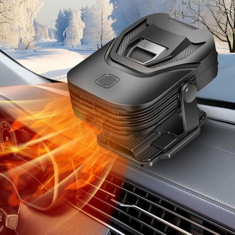 Tragbare Autoheizung, 12 V, 150 W, schnelles Aufheizen, Auftauen und Entnebeln, Windschutzscheibenlüfter mit Zigarettena...