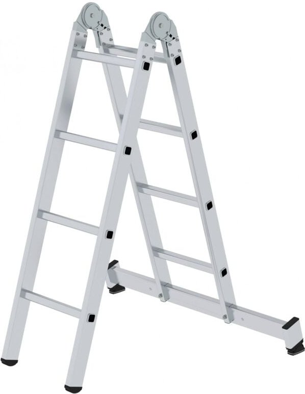 Günzburger - Steigtechnik Klappleiter 2tlg. mit nivello-Traverse 2 x 4 Sprossen - 032208