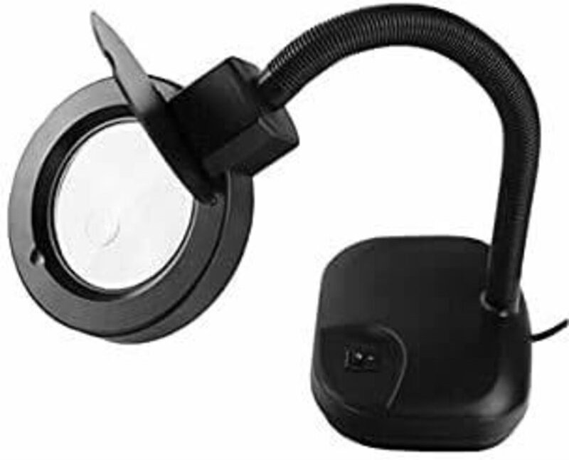 Flexodruck mit Tischlupe, Farbe: Schwarz, 12 w EDM