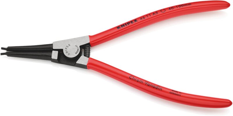 Knipex - 46 11 A3 Sicherungsringzange f. Außenringe auf Wellen schw. atra. 210 mm