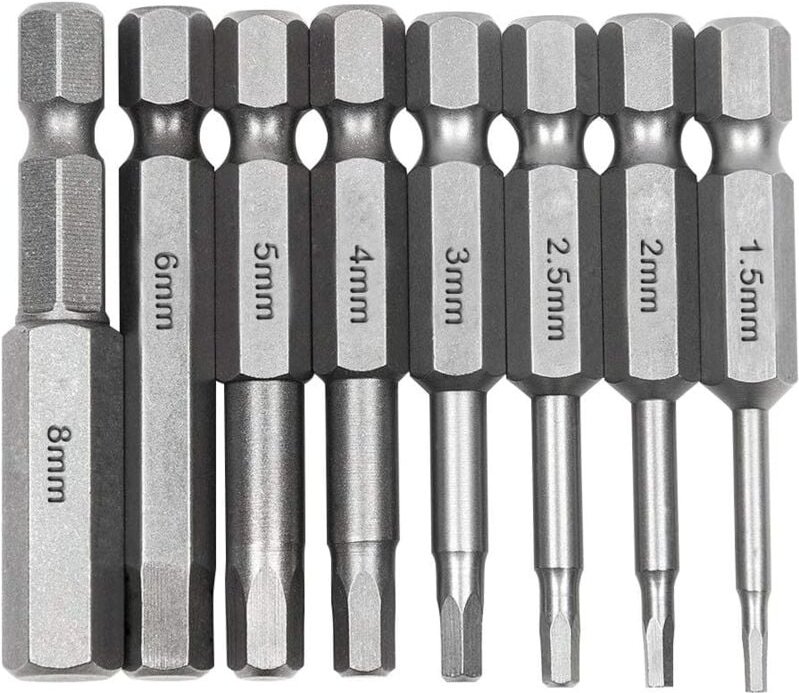 Ersandy - 8-teiliger Sechskantschaft-Schraubendreher, 1/4-Zoll-Sechskantschaft-Schraubendreher, lange magnetische Schrau...