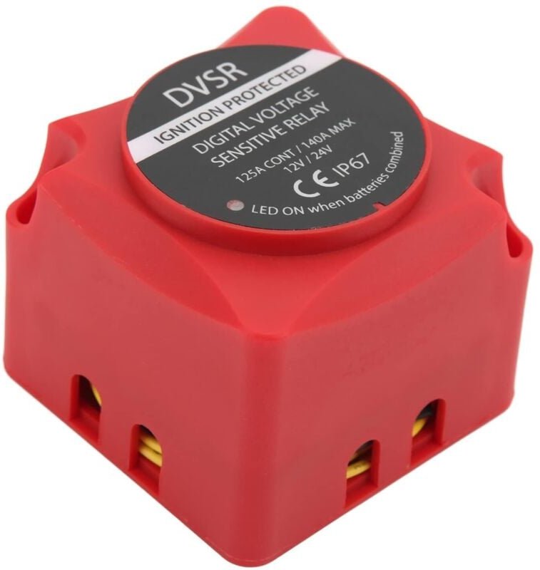 VSR-Relais, spannungsempfindliches Nylon-Relais, VSR-Batterie-Isolator, DC 12 V, 24 V, 140 A mit LED-Anzeigeanschluss fü...