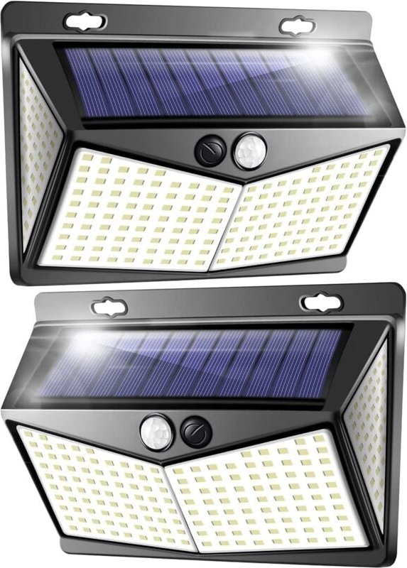 Thumbnail - Solarleuchte für den Außenbereich, LED-Flutlicht mit Bewegungsmelder, 208 LEDs, IP65, solarbetriebenes LED-Außenlicht mi...