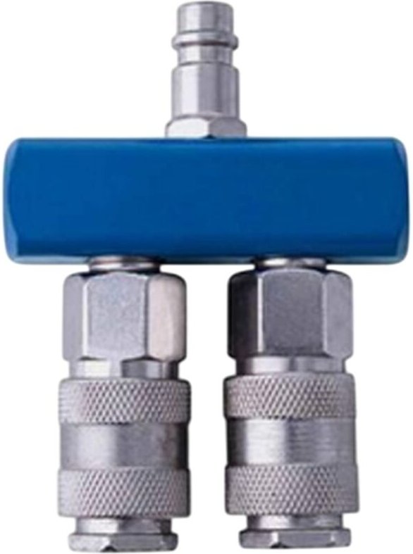 Druckluftverteiler mit Schnellanschlusskupplungen, 2-fach - Scheppach