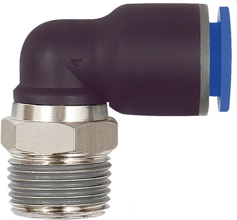 Riegler L-Steckverschraubung »Blaue Serie«, drehbar, r 1/2 außen, ø 8 mm