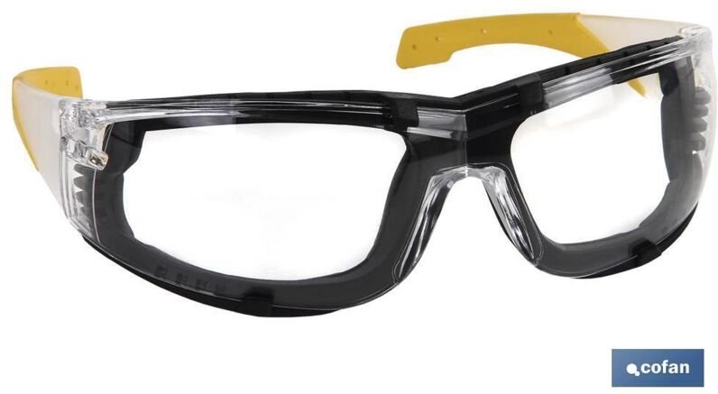 Abnehmbare, mit Schaumstoff gepolsterte Schutzbrille