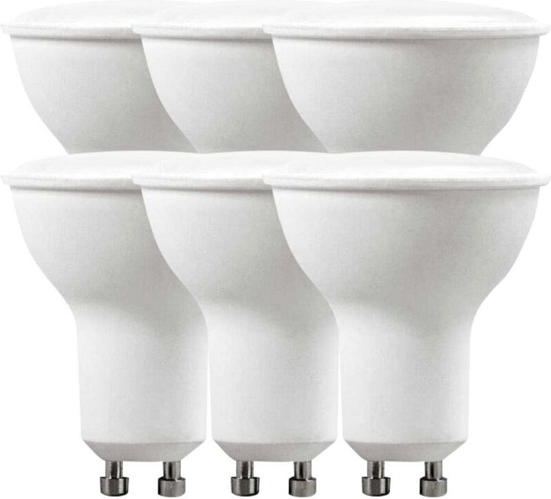 V-tac - LED-Strahler - GU10 6er-Pack - IP20 - Weiß - 4,5 Watt - 400 Lumen - 6500K