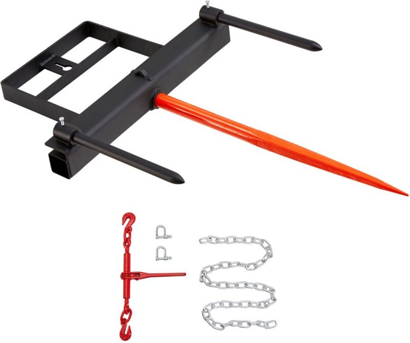 Mophorn - 39' Heuspeer. 1600 lbs Tragkraft. Für Kompaktlader-Traktorschaufel. Wird mit 2 17,5' Stabilisierungsspeeren un...