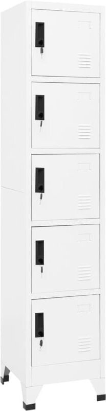 Schließfachschrank Weiß 38x40x180 cm Stahl Vidaxl