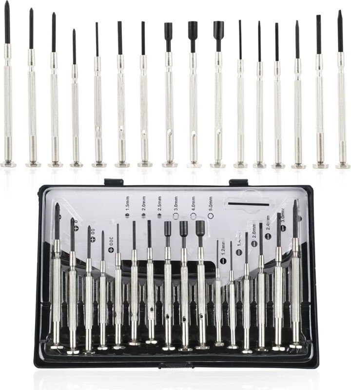 16-in-1 Mini-Schraubendreher für Brillen- und Uhrenreparaturen, Präzisionsschraubendreher für Feinmechaniker, Uhrmacher-...