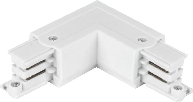 Led Line - Verbinder l für 3-Phasen-Stromschiene lumicanto rechts Weiß mit Einspeisemöglichkeit prime