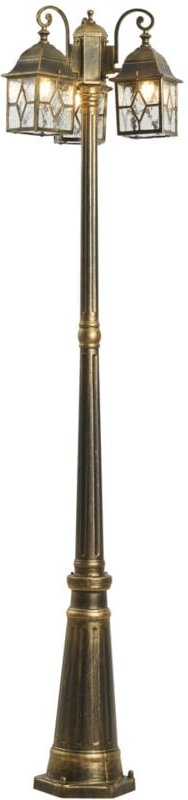 Klassische Außenlaterne Antikgold mit klarem Glas 198cm IP44 - London