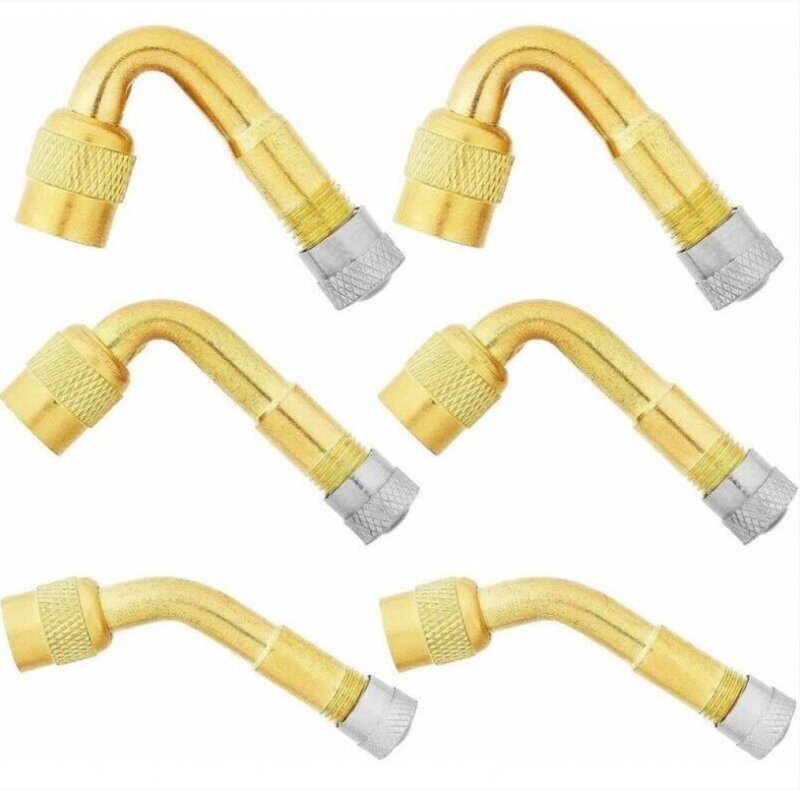 BEBUSINGOTO 3 Sets – 6-teiliges Reifenventil-Verlängerungsset, 45°, 90°, 135° Reifenventil-Verlängerungsadapter, Winkel-...