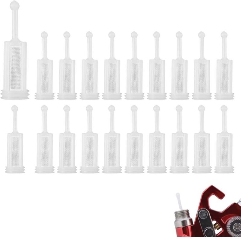 Jalleria - 20 Stück Farbfilter, Schwerkraft-Sprühfilter, HVLP-Filter, Einweg-HVLP-Spritzpistolenfilter, Universalgröße, ...
