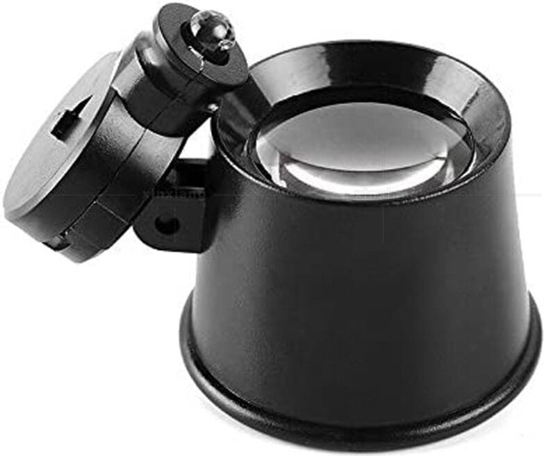 10-fache Augenlupe mit LED-Licht, Augenschlaufe mit Ständer, Vergrößerungs-LED-beleuchtete tragbare Augenlupe (10-fach) ...