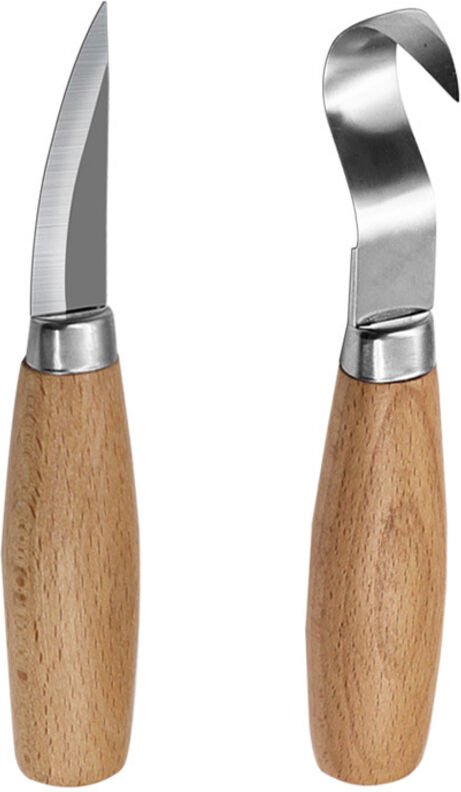 Thumbnail - Csparkv - 2 Stück Holzschnitzerei-Hakenmesser, Löffelschnitzmesser-Werkzeuge für professionelle Löffelschnitzer und Anfä...
