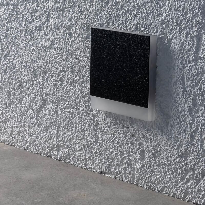 IP44 LED Treppenstufenleuchte 230V Wandleuchte eckig schwarz - Lichtfarbe: Warmweiß 3000K 1,5W - Lichtaustritt: Orbis