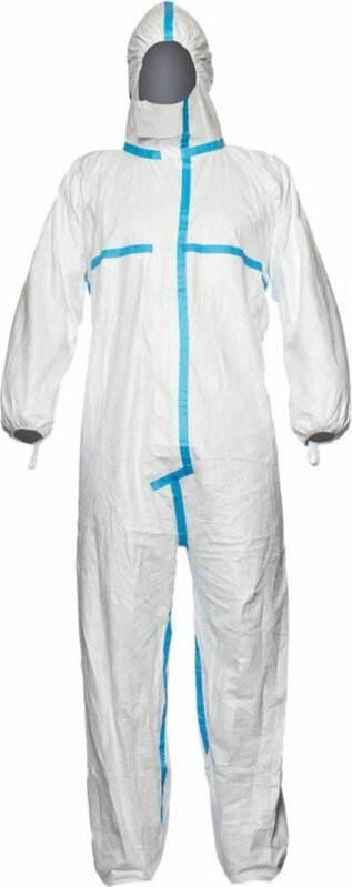 Schutzoverall Typ 4/5/6 Tyvek 600 Plus, weiß, Unisex-Größe: l - Dupont