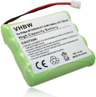 Vhbw - Akku Ersatz für Philips MT700D04CX51 für Babyphone Babytalker (700 mAh, 4,8 v, NiMH)